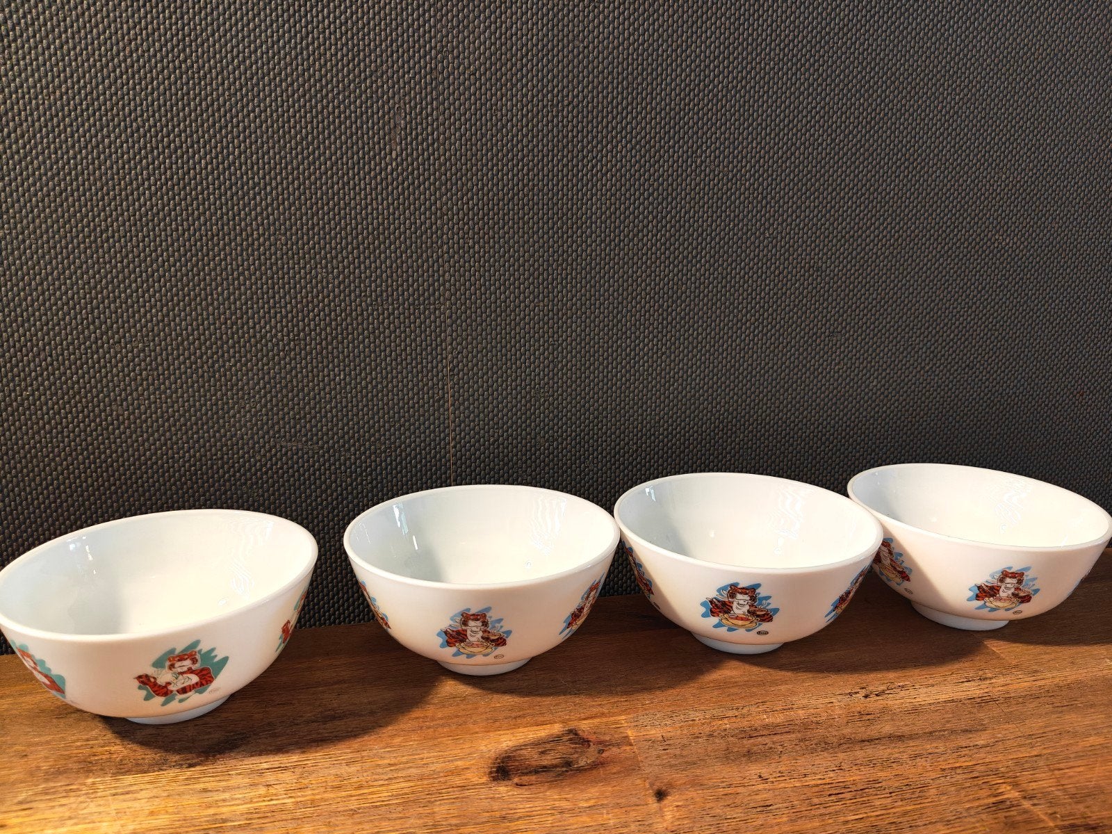 Vintage Esso Tijgerkommen - Set van 4, Gebruikt, Overige merken, Keramiek, Vintage