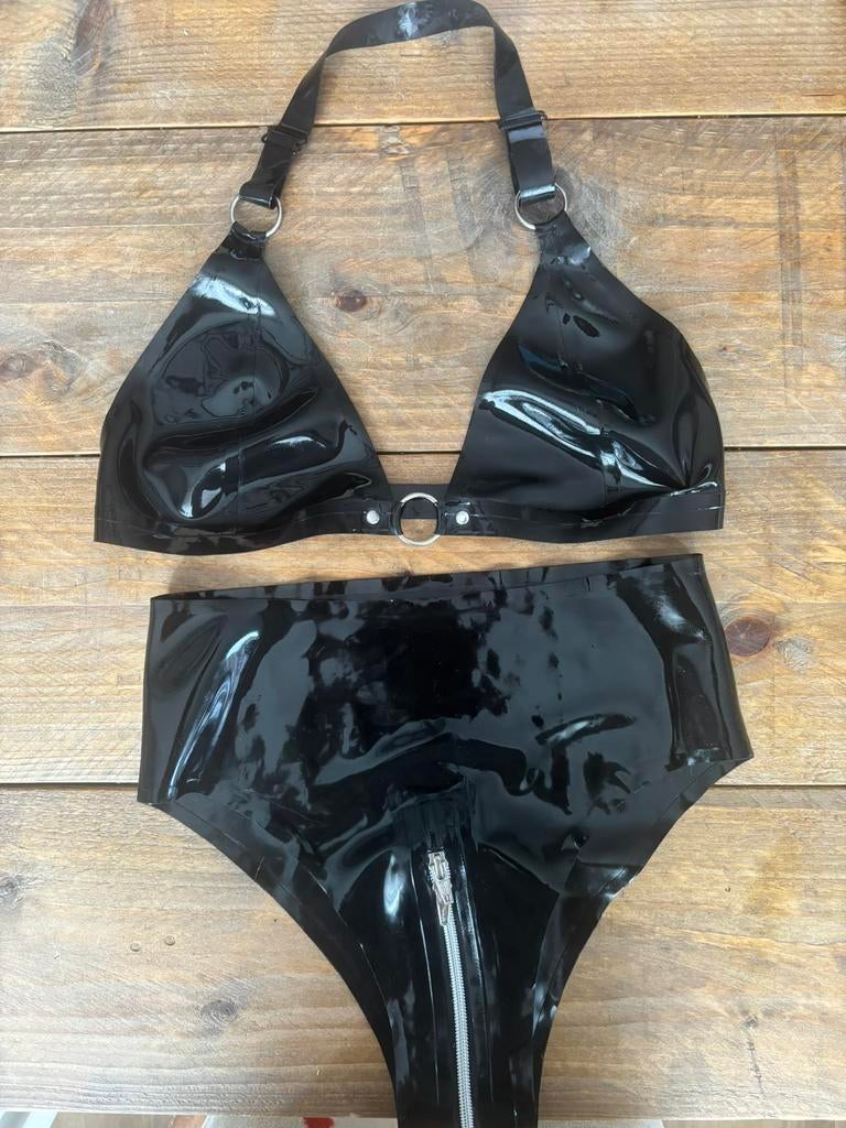 Set / Latex / Maat S, Verzenden, Zwart, Setje
