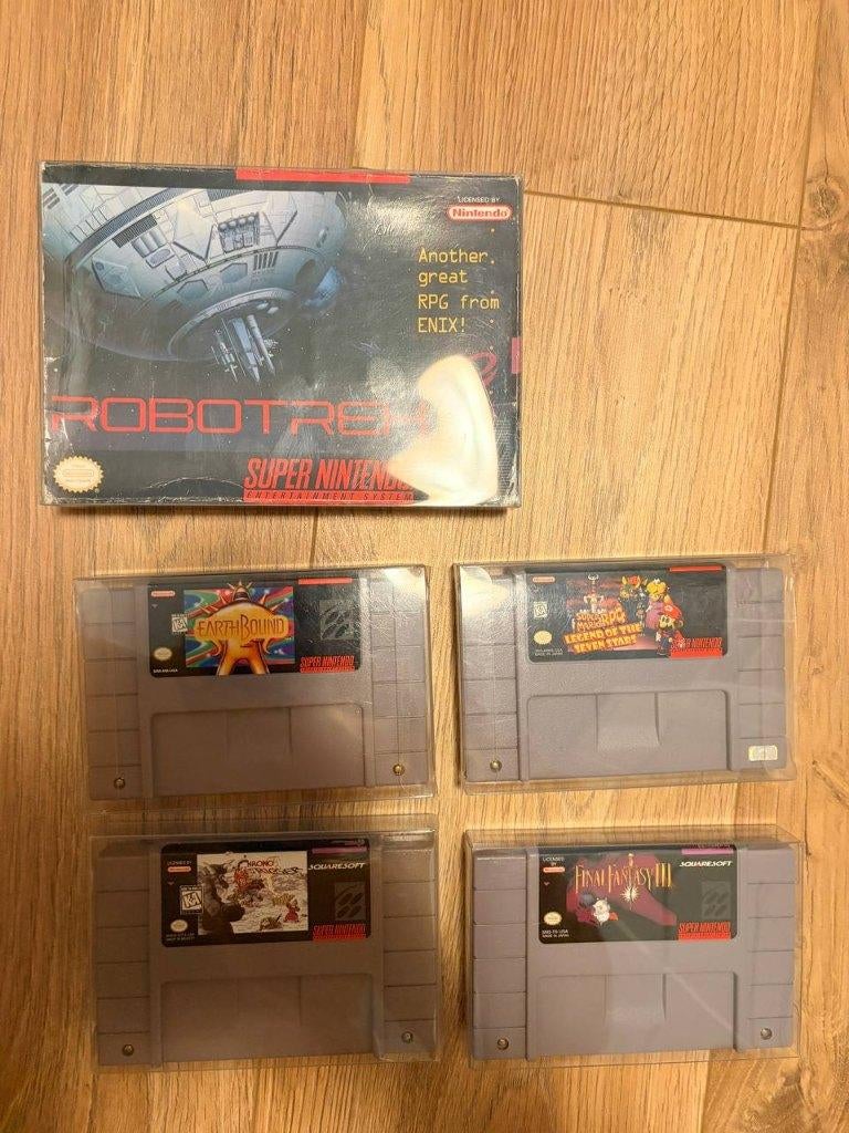 SNES NTSC games ORIGINEEL (Earthbound, FFIII, Chronotrigger), Spelcomputers en Games, Games | Nintendo Super NES, Gebruikt, Overige genres