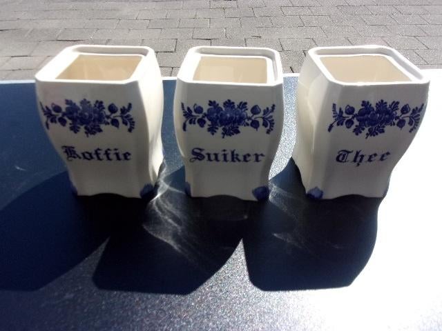 delfts blauwe potten, Antiek en Kunst, Ophalen of Verzenden