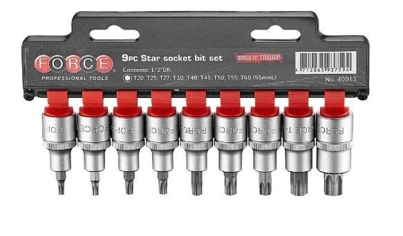 Torx doppenset 9 delig 1/2" [40913], Auto diversen, Autogereedschap, Nieuw, Ophalen of Verzenden