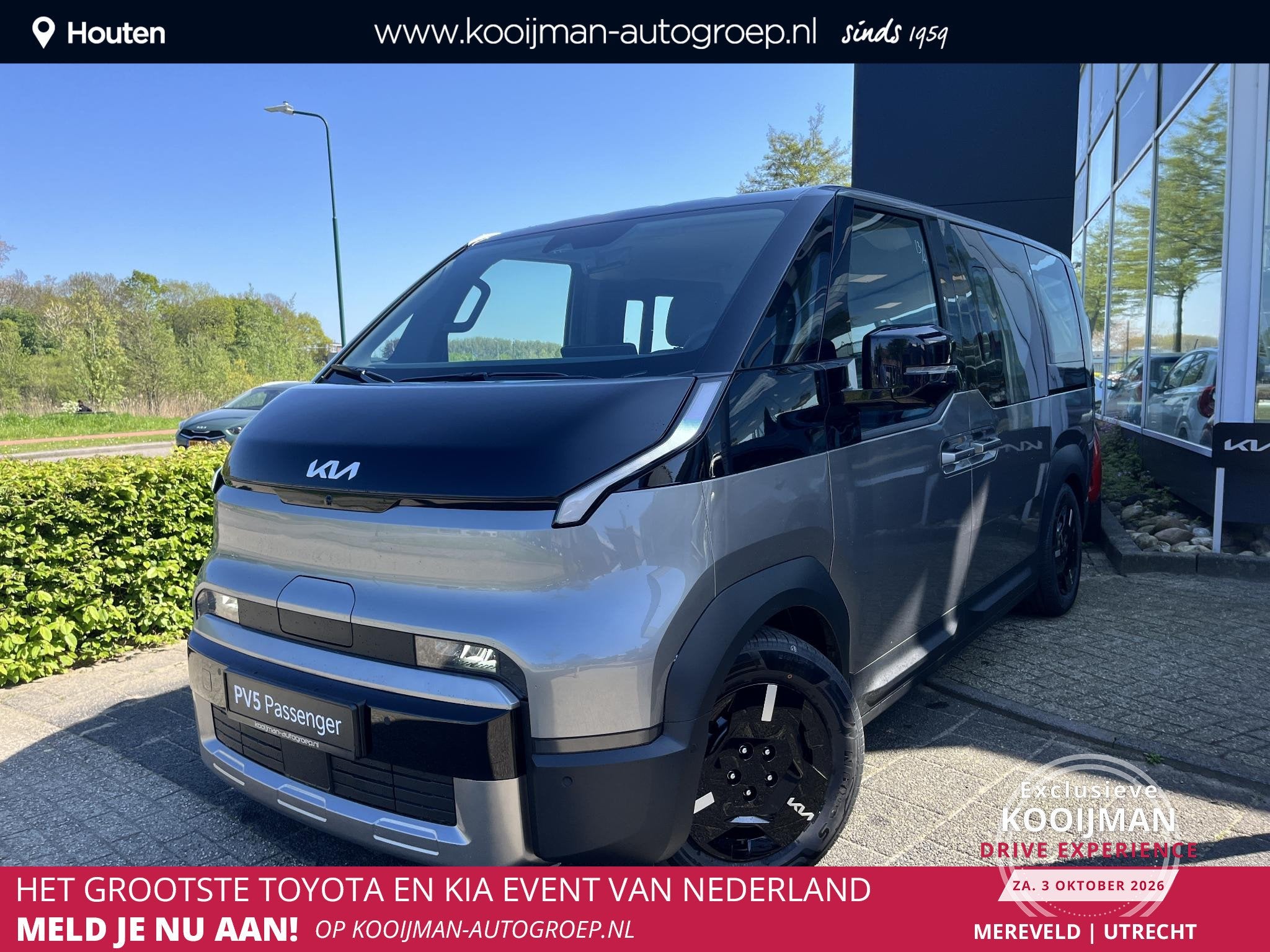 Kia PV5 Passenger Elite 71.2 kWh Inclusief 3000 euro Inruilp, Auto's, Overige modellen, Leder en Stof, 163 pk, 420 min