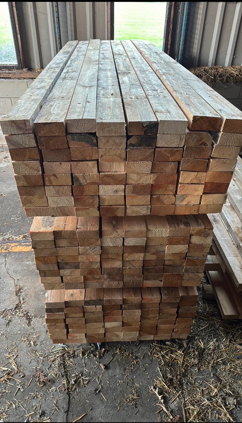 Houten balken 5x10x244 - 125 stuks, Tuin en Terras, Ophalen, Zo goed als nieuw, 250 cm of meer, Balken