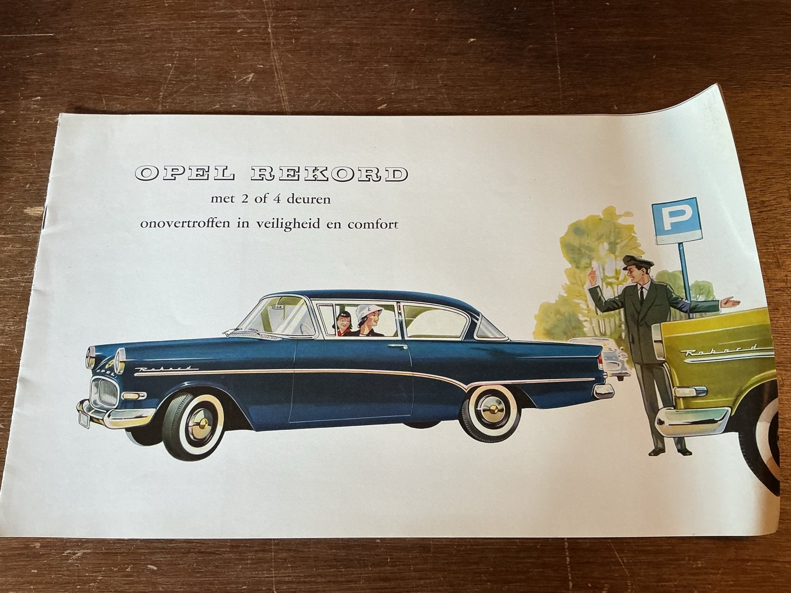 Zeldzame Opel Rekord Brochure - Jaren '50 Klassieker, Ophalen of Verzenden, Gelezen, Opel