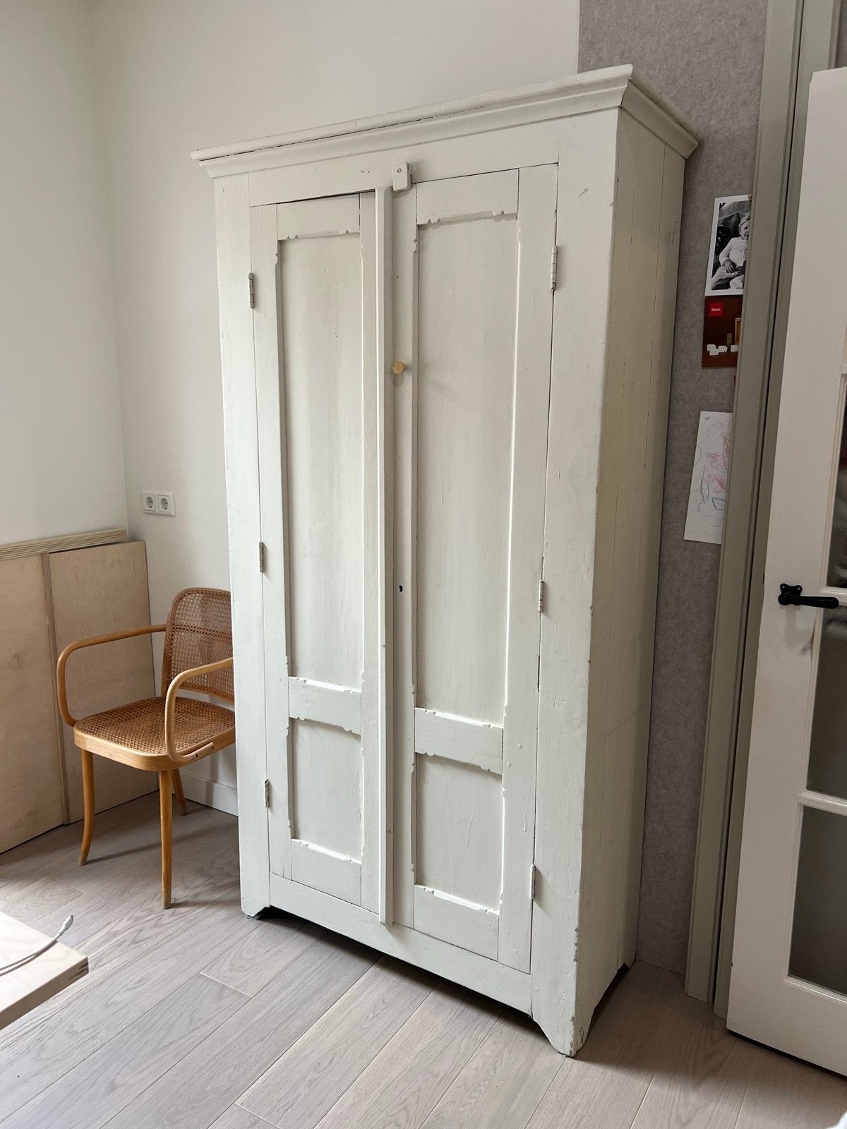 Vintage Franse Kast - Farrow & Ball Kleur - 200x100x41cm, Ophalen