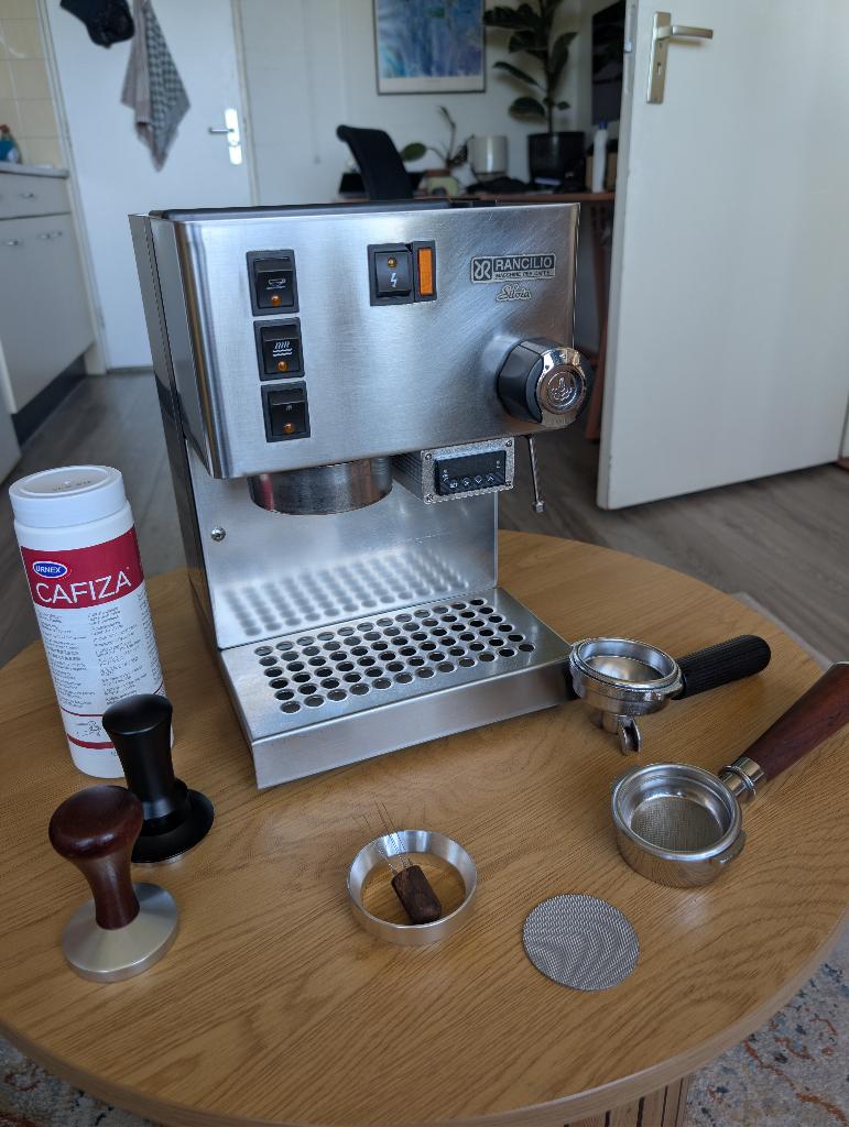 Rancilio Silvia espressomachine met PID en veel extra's, Witgoed en Apparatuur, Gebruikt, Espresso apparaat, Gemalen koffie, Ophalen of Verzenden
