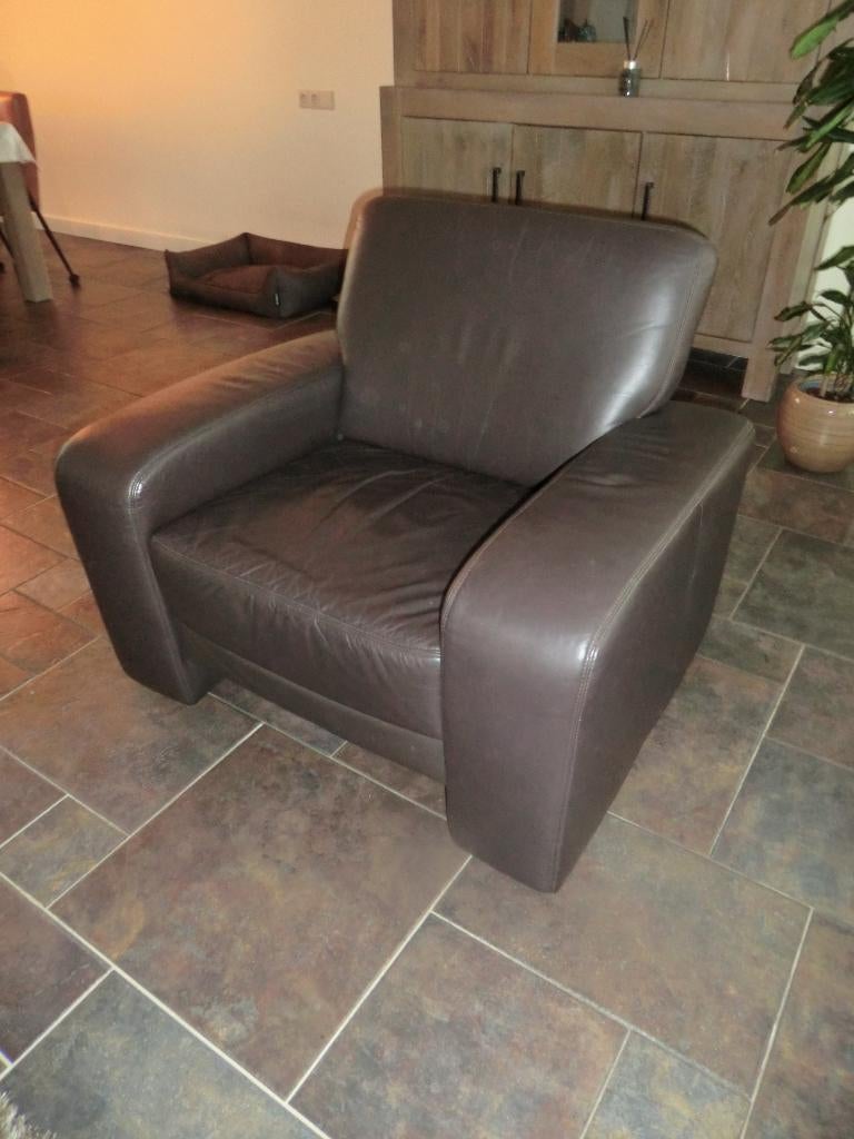 Fauteuil (ideaal voor mancave), Ophalen, Gebruikt, 75 tot 100 cm, Leer