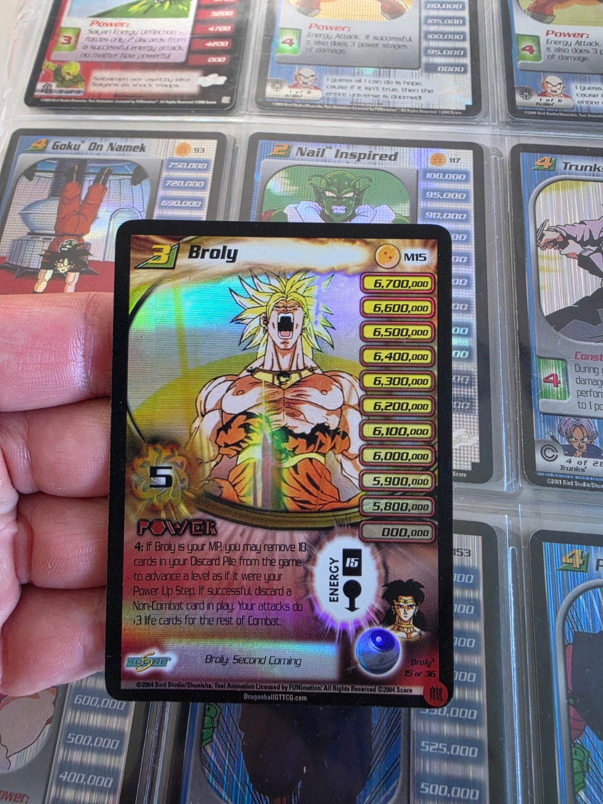 Dragonball Z Score Kaarten Broly M15, Verzenden