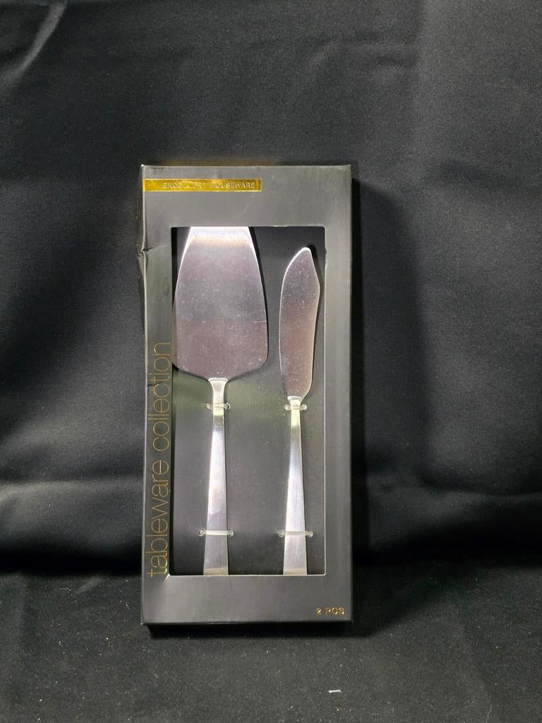 Taart serveerset RVS mes + schep Excellent Houseware cake, Huis en Inrichting, Keuken | Bestek, ., Nieuw, Ophalen of Verzenden