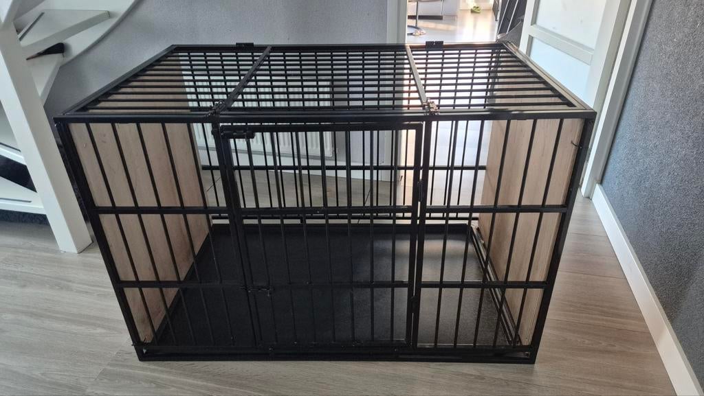 Hondenbench xl, Maat 122x76x80, zwart zgan, Dieren en Toebehoren, Hondenhokken, Ophalen, Hondenkennel, 110 cm of meer, 65 tot 100 cm