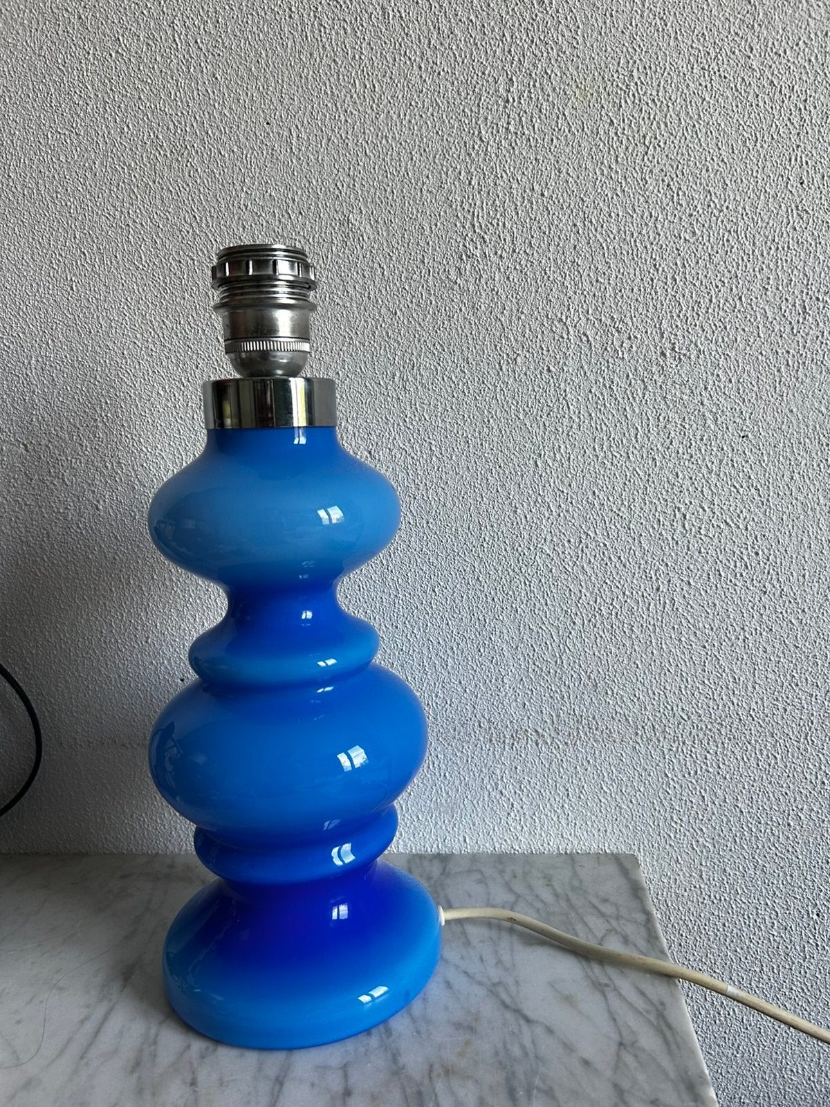 Vintage design lamp murano mazzega carlo nason ? Blauw, Ophalen, Zo goed als nieuw, Vintage soace age, Minder dan 50 cm