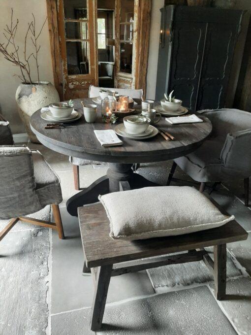 Luksa old farm  ronde eettafel, Huis en Inrichting, Tafels | Eettafels, Ophalen, 100 tot 150 cm, 150 tot 200 cm, Rond