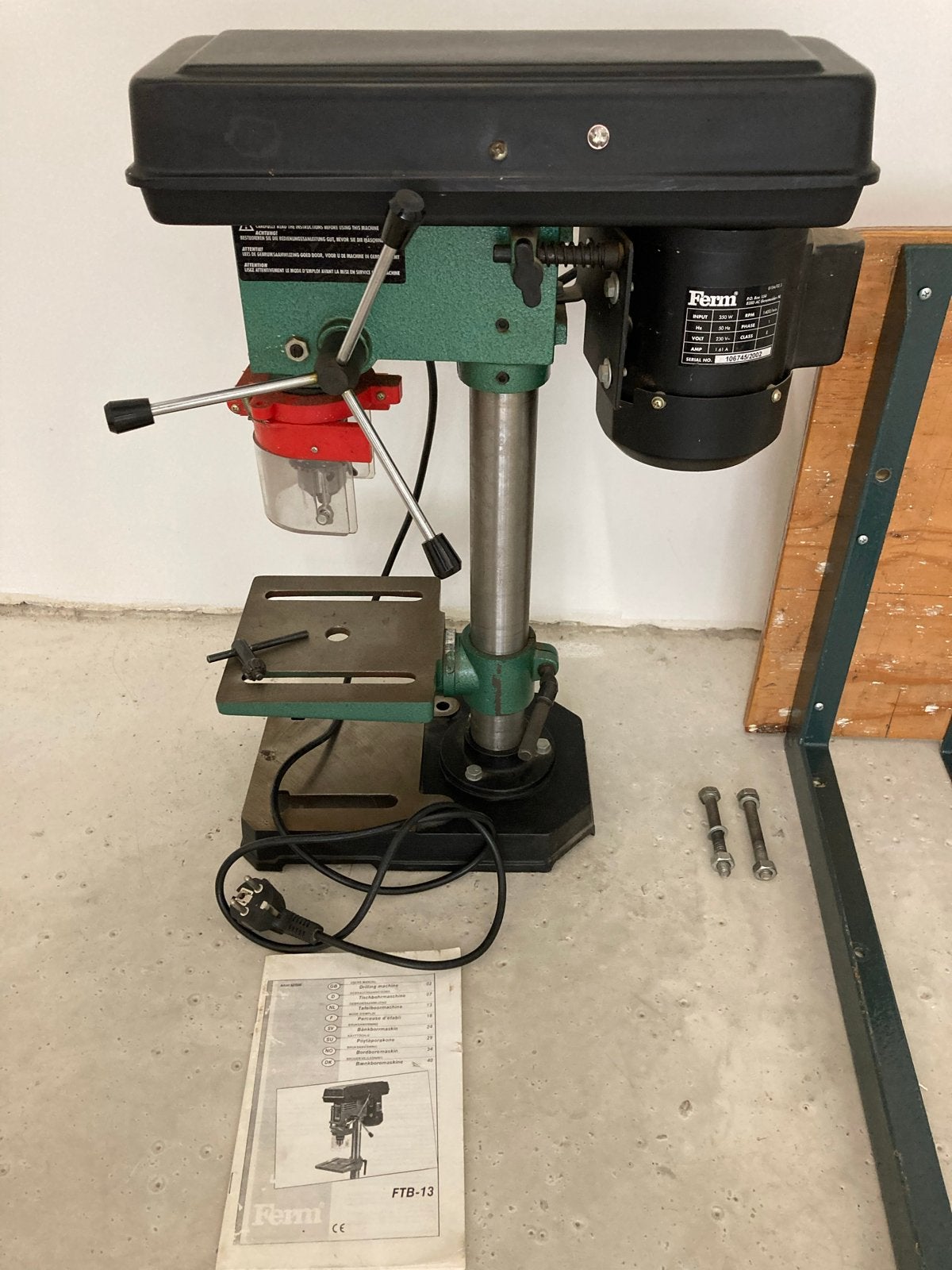 Ferm Kolomboormachine FTB-13 - 350W, Ophalen, Gebruikt, Minder dan 400 watt, Kolomboormachine