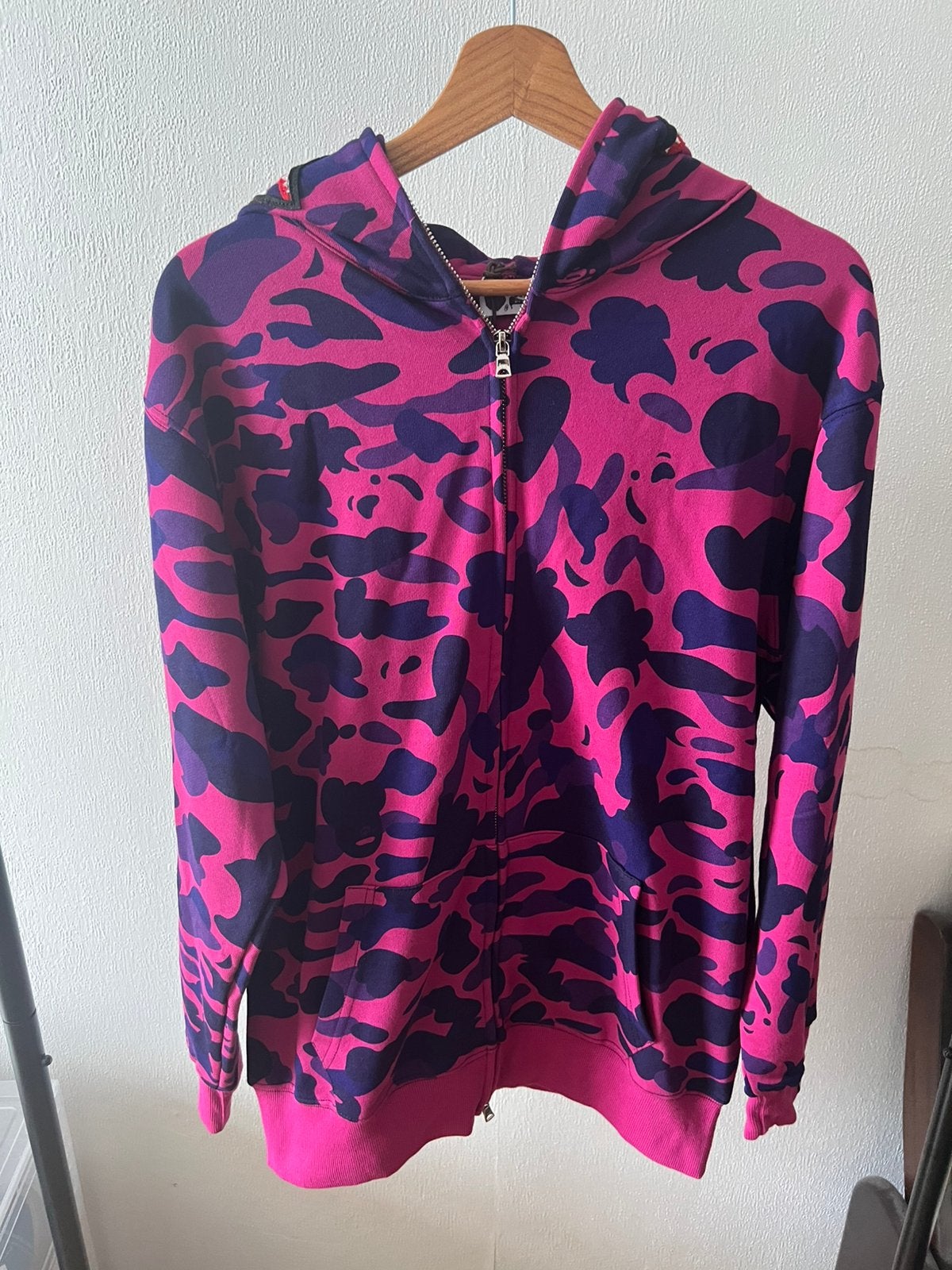 Bape purple shark full zip hoodie, Ophalen of Verzenden, Zo goed als nieuw, Maat 36 (S), Paars