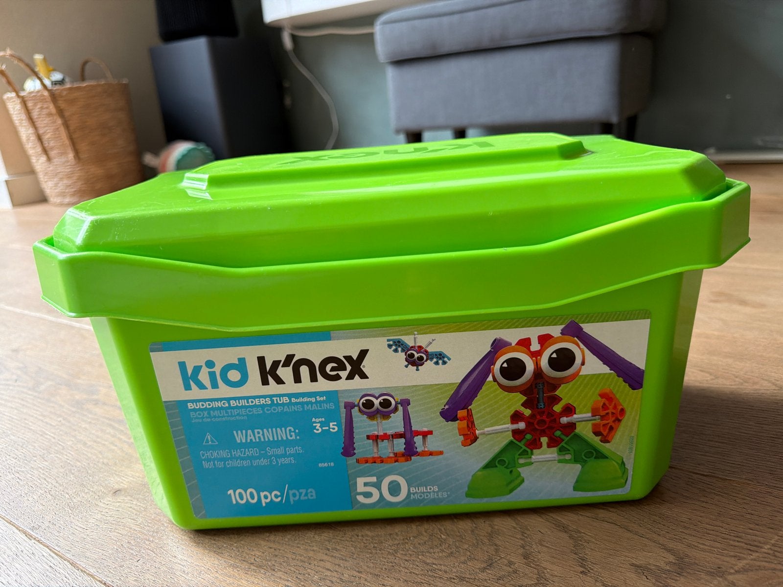K'nex Kid Budding Builders Tub - 100 stuks, Ophalen of Verzenden, Zo goed als nieuw, K'nex
