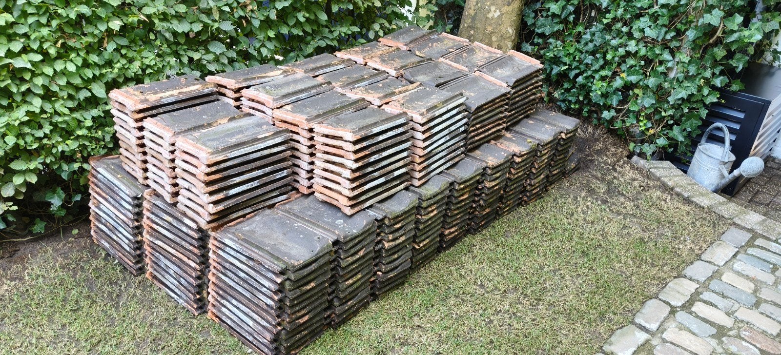 Keramische dakpannen t.e.a.b., Doe-het-zelf en Verbouw, Dakpannen en Dakbedekking, Ophalen, Gebruikt, Steen of Klei, 15 m² of meer