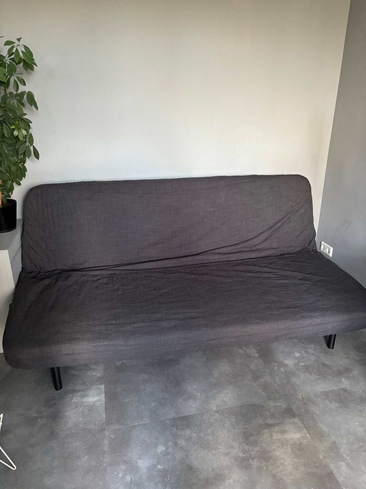 IKEA Beddinge slaapbank - Donkergrijs, Huis en Inrichting, Slaapkamer | Slaapbanken, Ophalen, Gebruikt, Tweepersoons, 140 cm