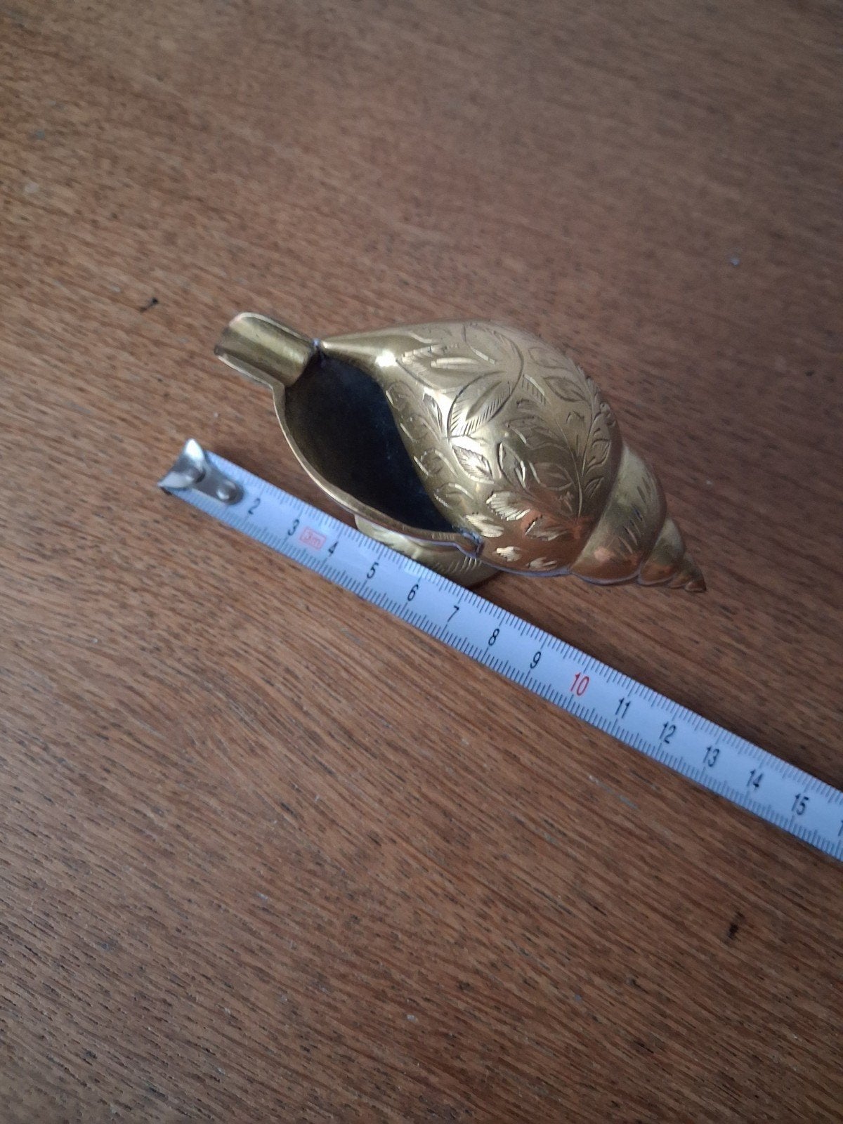 Antieke messing asbak in schelpvorm, Ophalen of Verzenden