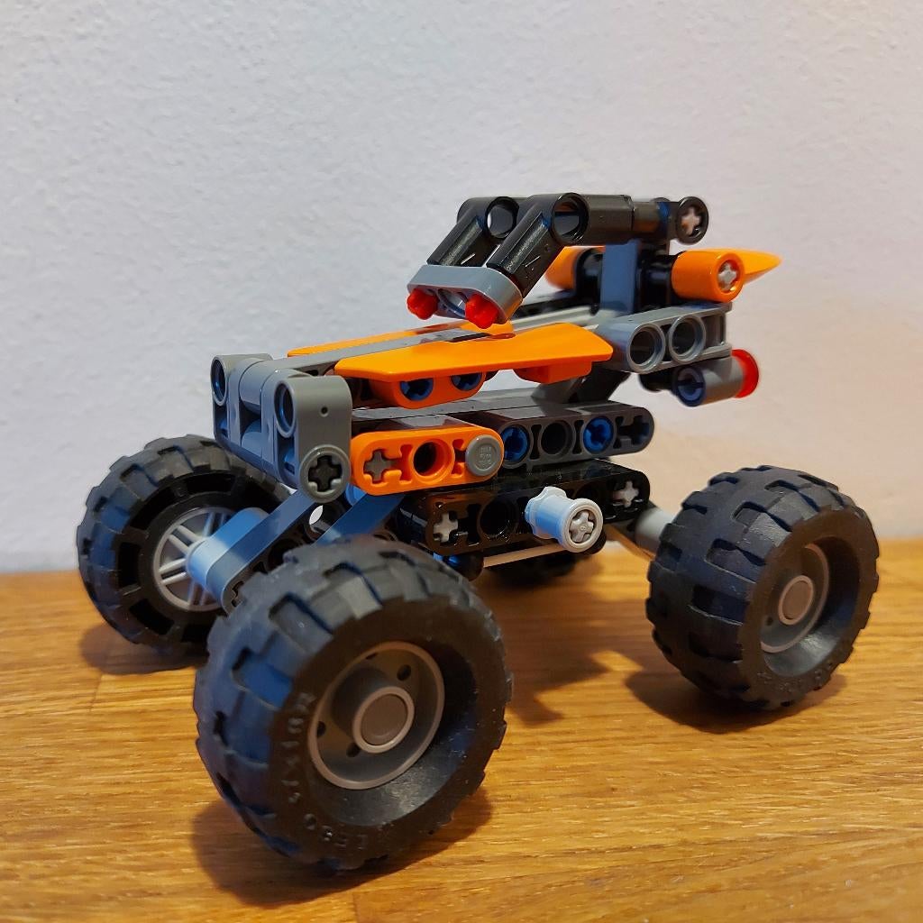 Lego Technic 42001 Oranje jeep, Gebruikt, Lego, Compleet, Ophalen of Verzenden
