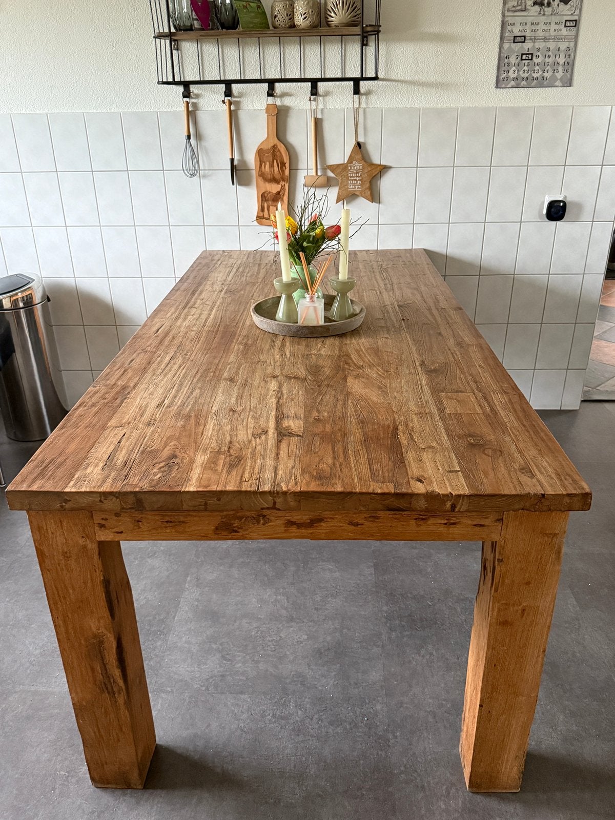 Eettafel teakhout 200x100 cm, Ophalen
