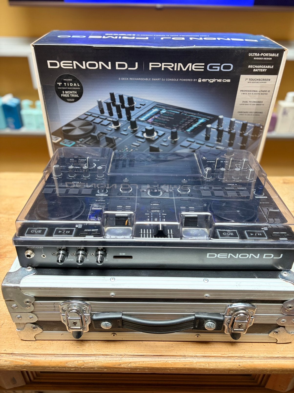 DENON PRIME GO, DECKSAVER, PRO FLIGHTCASE, Ophalen of Verzenden, Zo goed als nieuw, Denon
