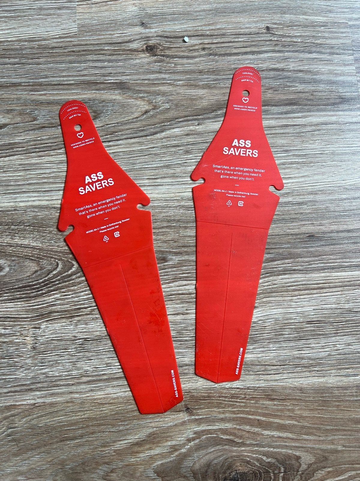 Ass Savers SmartAss spatbord - Rood (2 stuks), Ophalen, Nieuw
