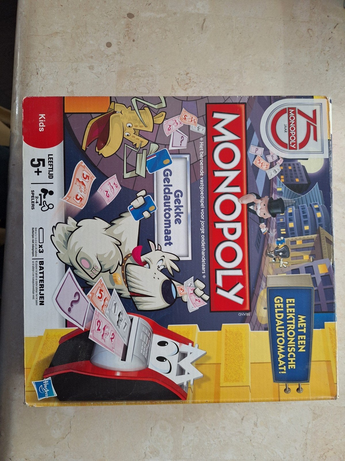 Monopoly Kids met Elektronische Geldautomaat, Drie of vier spelers, Ophalen, Gebruikt, Hasbro