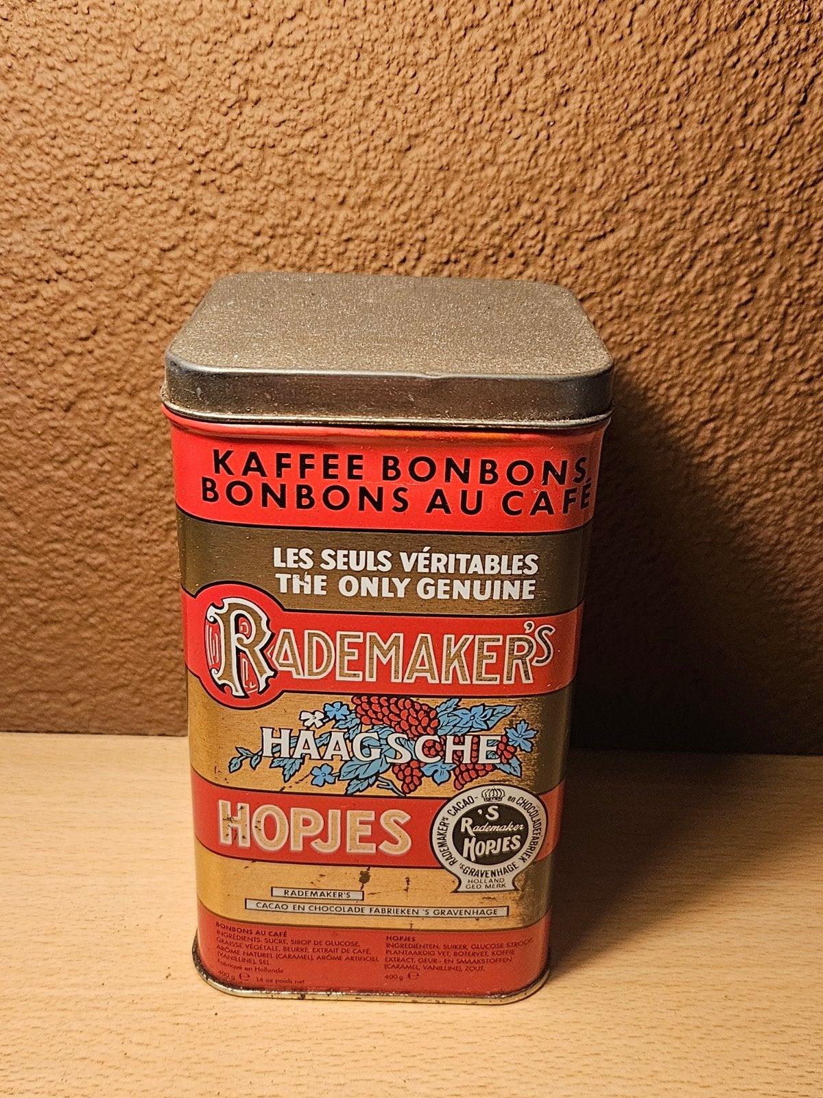 Vintage blik van rademaker's haagsche hopjes., Ophalen of Verzenden, Gebruikt, Overige