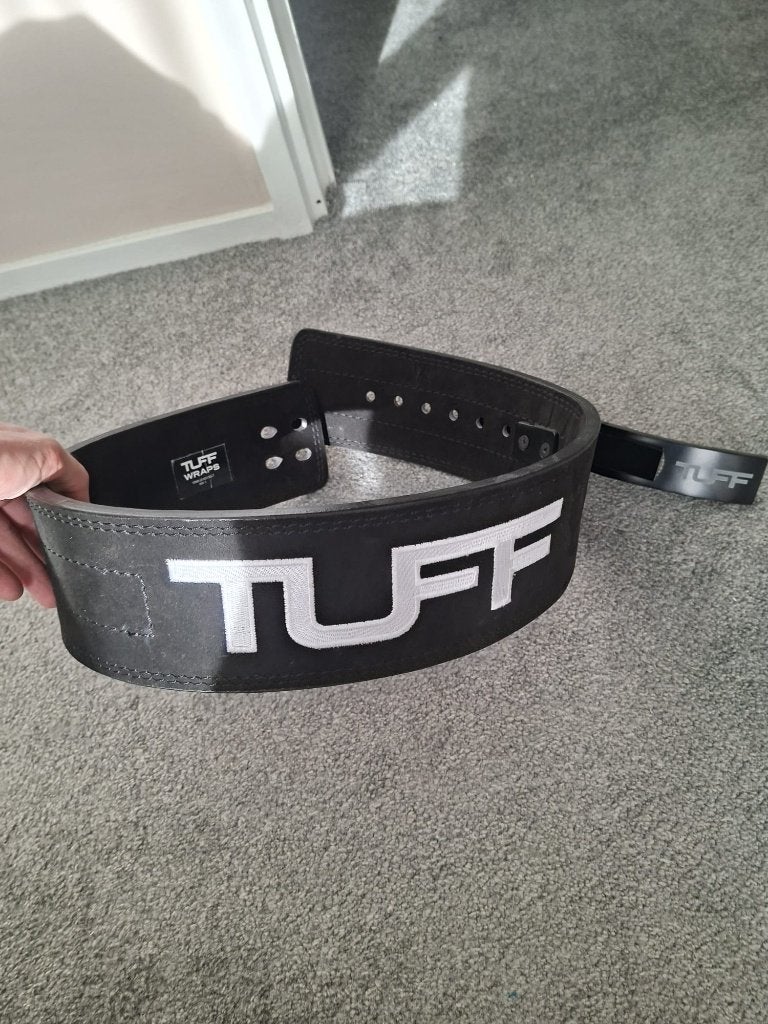 Tuff Wraps 10 mm Lever Belt - Maat L - Zeer nette staat, Sport en Fitness, Ophalen, Zo goed als nieuw, Buik, Overige typen