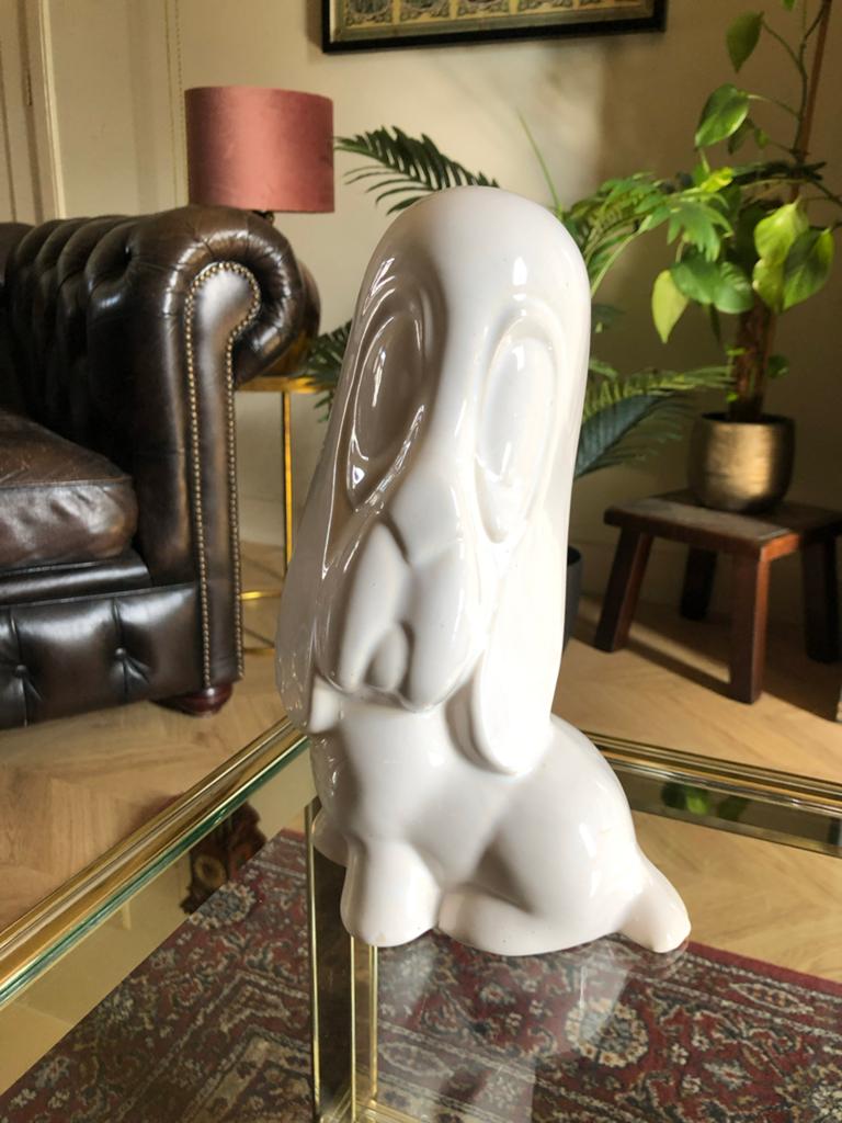Vintage Keramische Basset Hound Hond Beeld, Antiek en Kunst, Ophalen of Verzenden