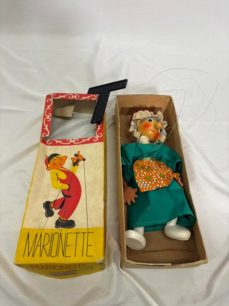 Vintage Sonni marionet (DDR) in originele doos, Ophalen of Verzenden