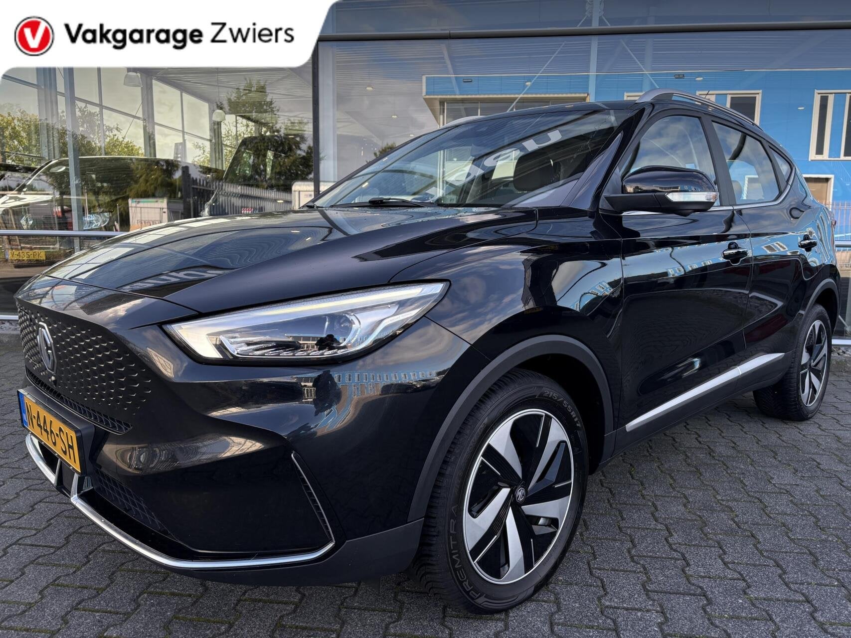 MG MG ZS EV EV Long Range Luxury 70 kWh |SOH91.4%|Stoel.verw, Gebruikt, Met garantie (alle), ZS, Zwart