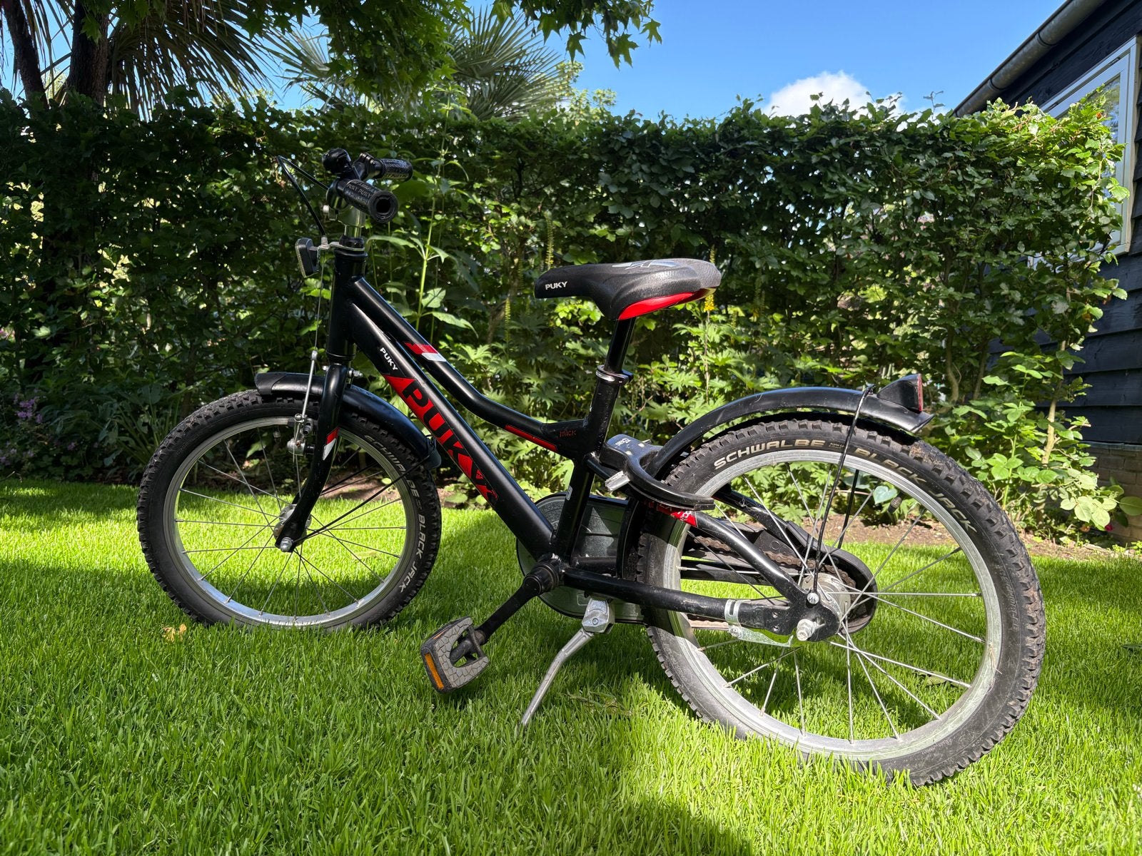 Puky ZLX 18 jongensfiets - Zwart/Rood, Ophalen, Gebruikt, Terugtraprem, 16 tot 20 inch