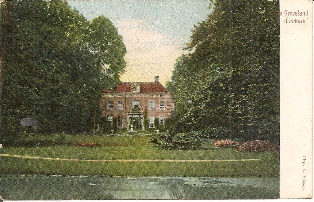 Oude ansichtkaart 's-Graveland Hilversbeek   1909, Ophalen of Verzenden, Voor 1920, Gelopen, Noord-Holland