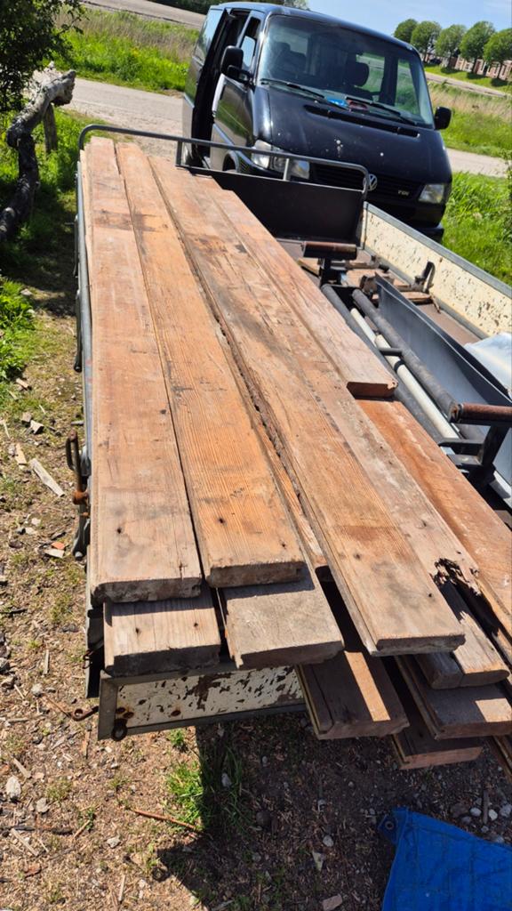 Amerikaans grenen pakhuis planken, Doe-het-zelf en Verbouw, Hout en Planken, Ophalen, Gebruikt, 25 tot 50 mm, Grenen