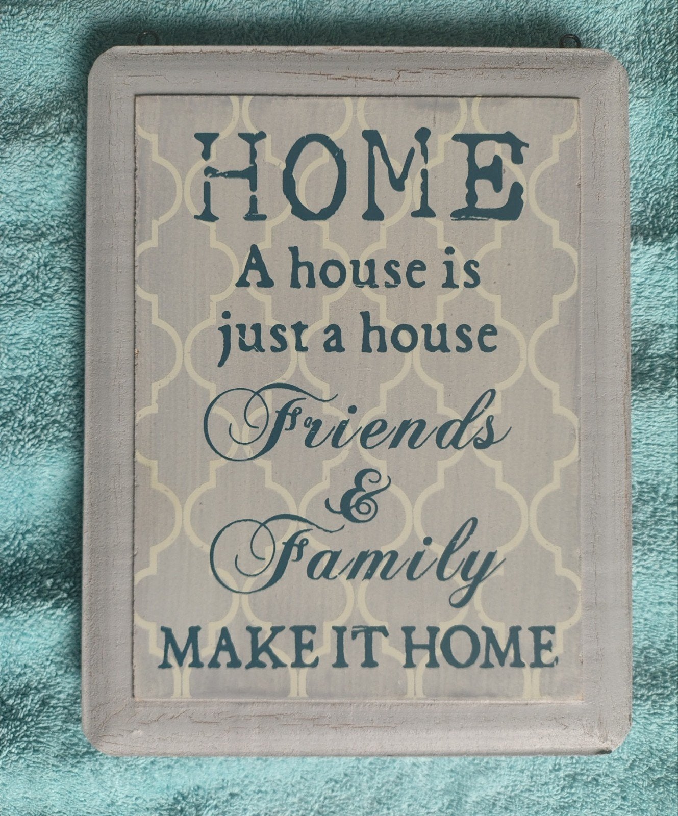 houten tekst bord 20x26cm, Tekstbord, Ophalen of Verzenden, Zo goed als nieuw, Hout