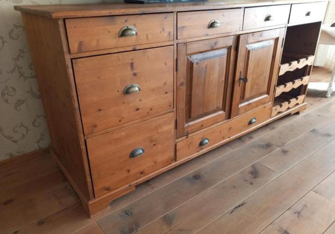 Unieke Oud grenen Dressoir Puur Wood Oisterwijk > in MEIJEL., Ophalen, Gebruikt, 150 tot 200 cm, Klassieke boerderij stijl