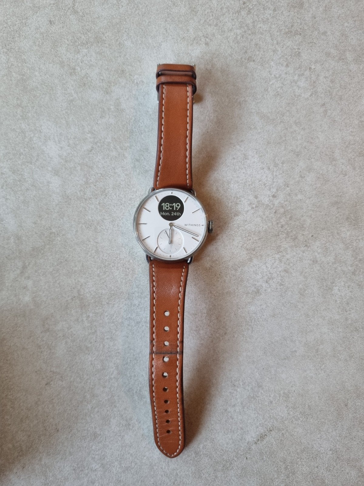 Withings Scanwatch 2, 38 mm, white-silver, Withings, Zwart, Ophalen of Verzenden, Zo goed als nieuw