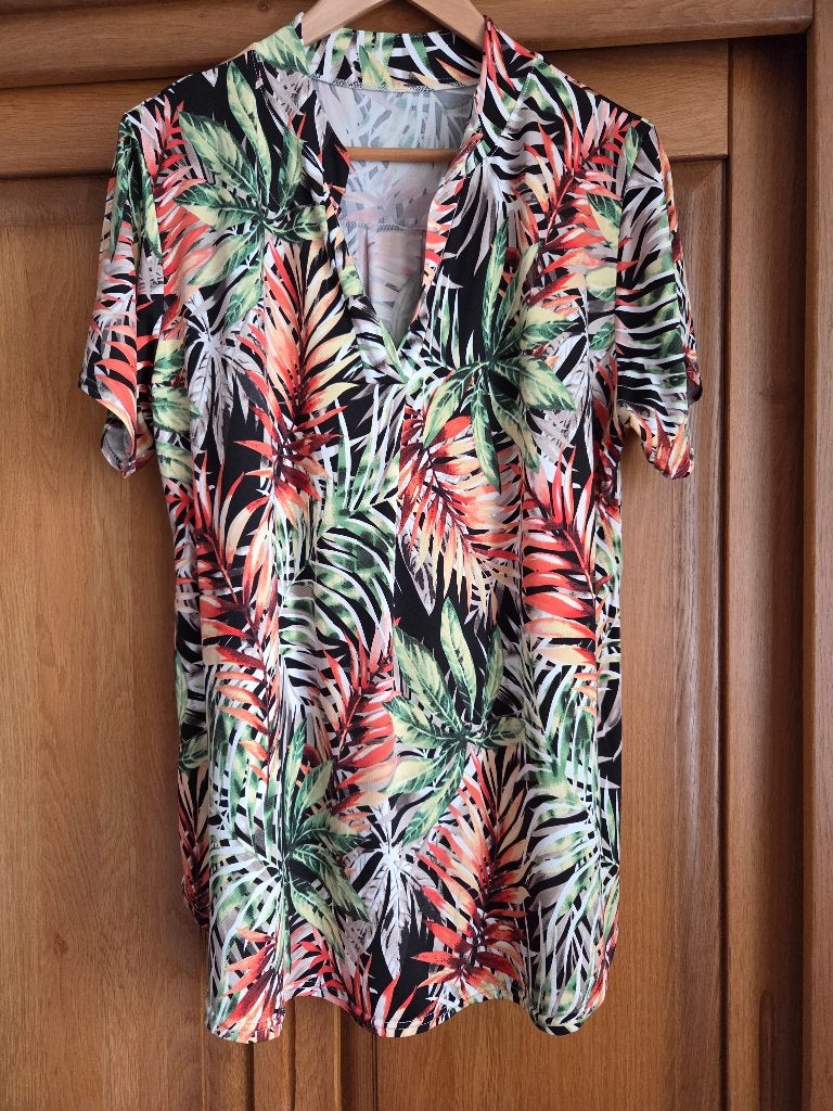 Fleurig shirt, Kleding | Dames, Ophalen, Meerkleurig, Maat 46/48 (XL) of groter, Zo goed als nieuw