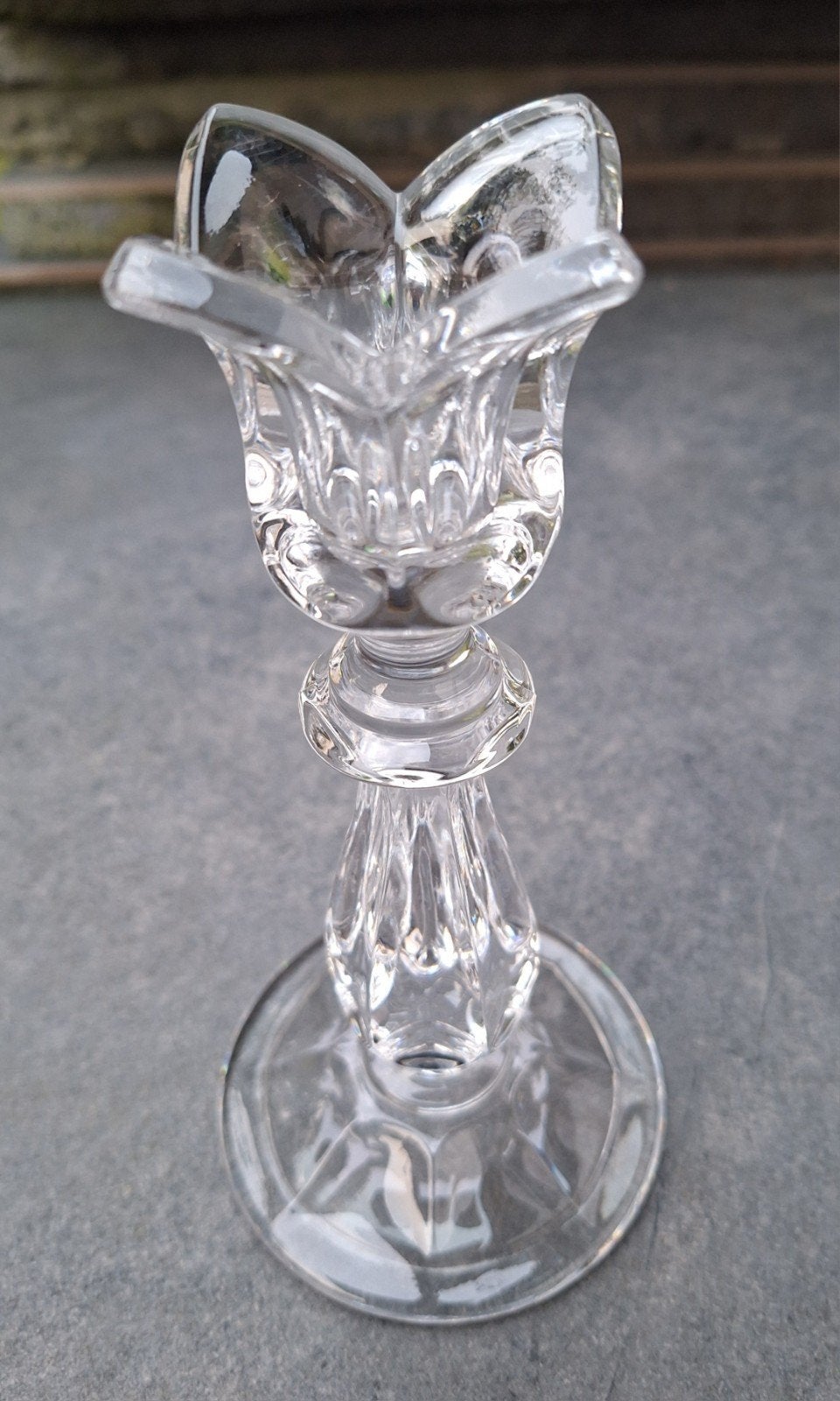 Vintage Gorham Kristallen Tulp Kandelaar, Ophalen of Verzenden