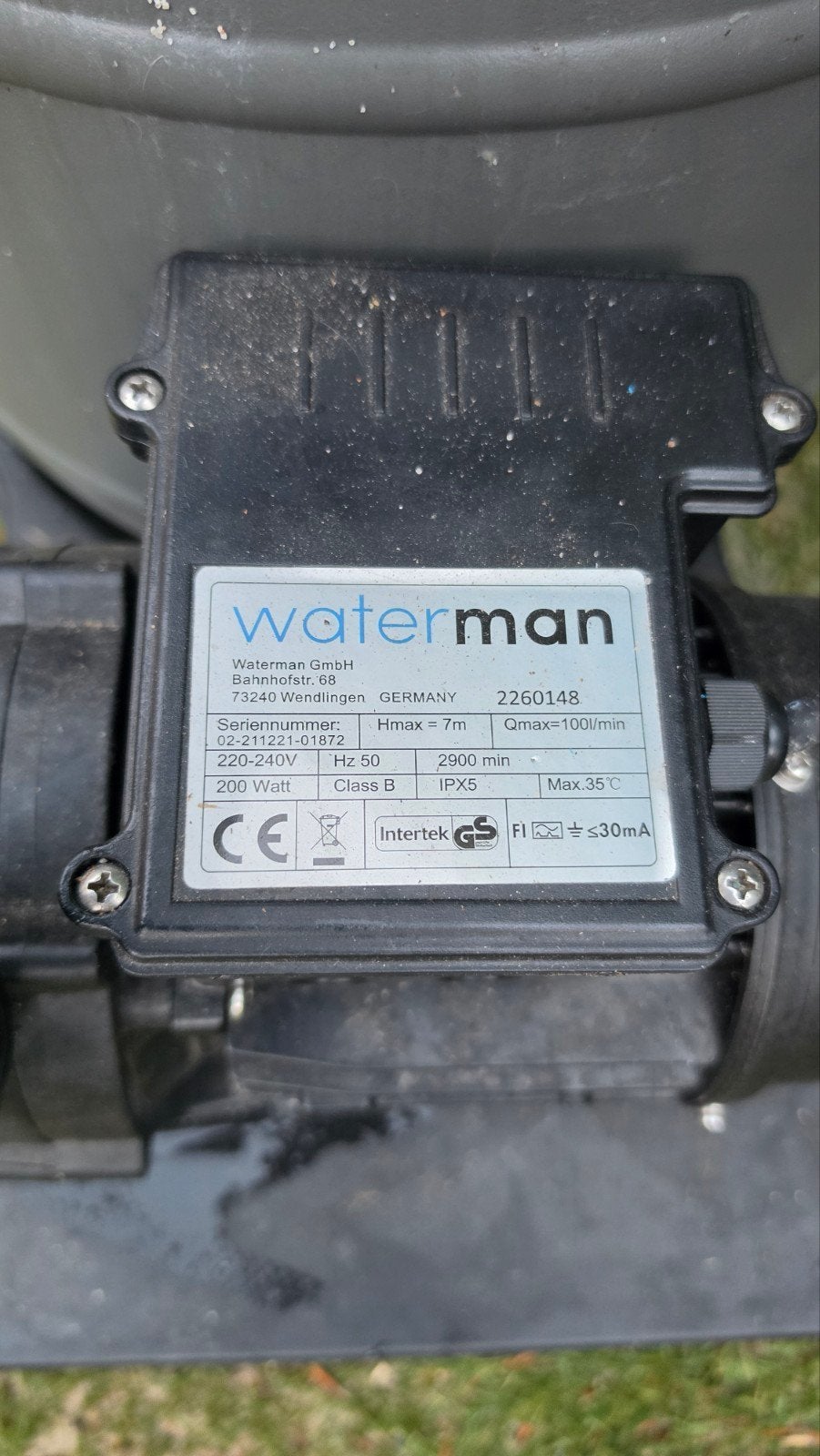Waterman Zwembad Zandfilterpomp - 200W, 100L/min, Ophalen, Gebruikt, Zwembadpomp