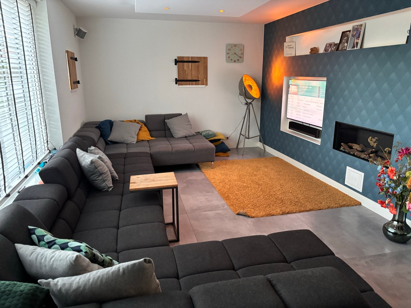 Montèl Landscape designbank - Modulair - Antraciet, Ophalen, Gebruikt, 100 tot 125 cm, Hoekbank