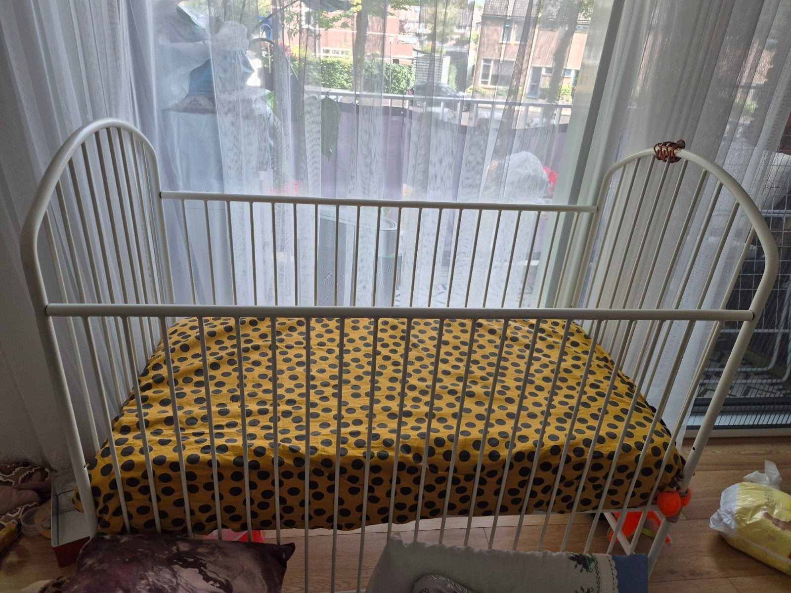 Wit ledikant 60x120 cm (zonder matras), Kinderen en Baby's, Gebruikt, Minder dan 140 cm, Minder dan 70 cm, Ophalen