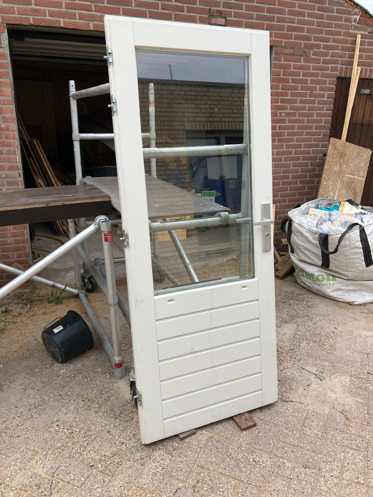 Gebruikte Buitendeur met Glas - 82x201,5cm, Ophalen, Gebruikt, 80 tot 100 cm, Buitendeur