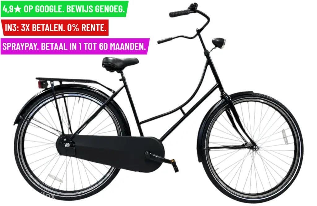 Omafiets No Label Shimano Nexus 3 28"/50cm/matzwart