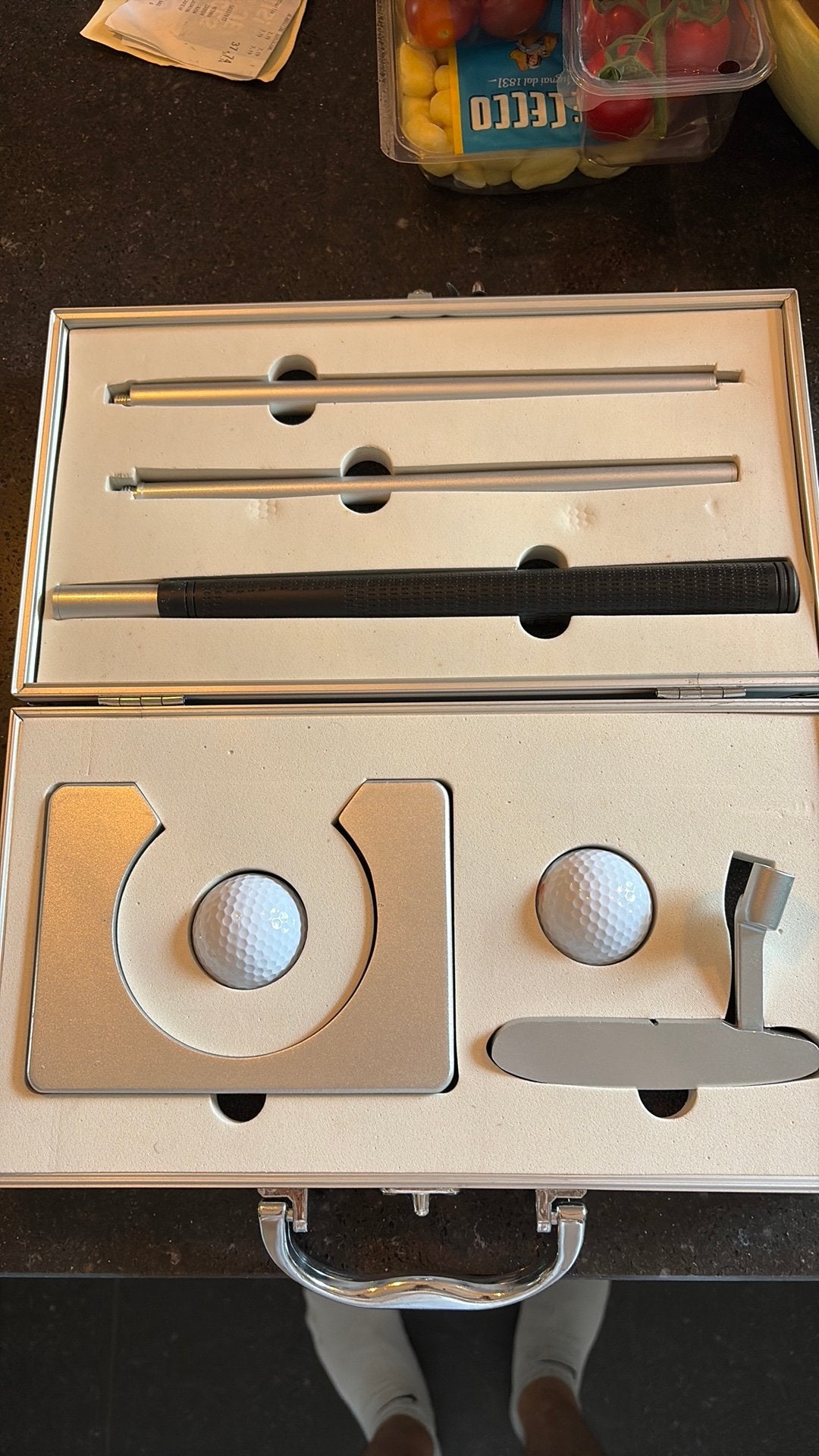 Minigolf putter set in koffer, Ophalen of Verzenden, Zo goed als nieuw, Set
