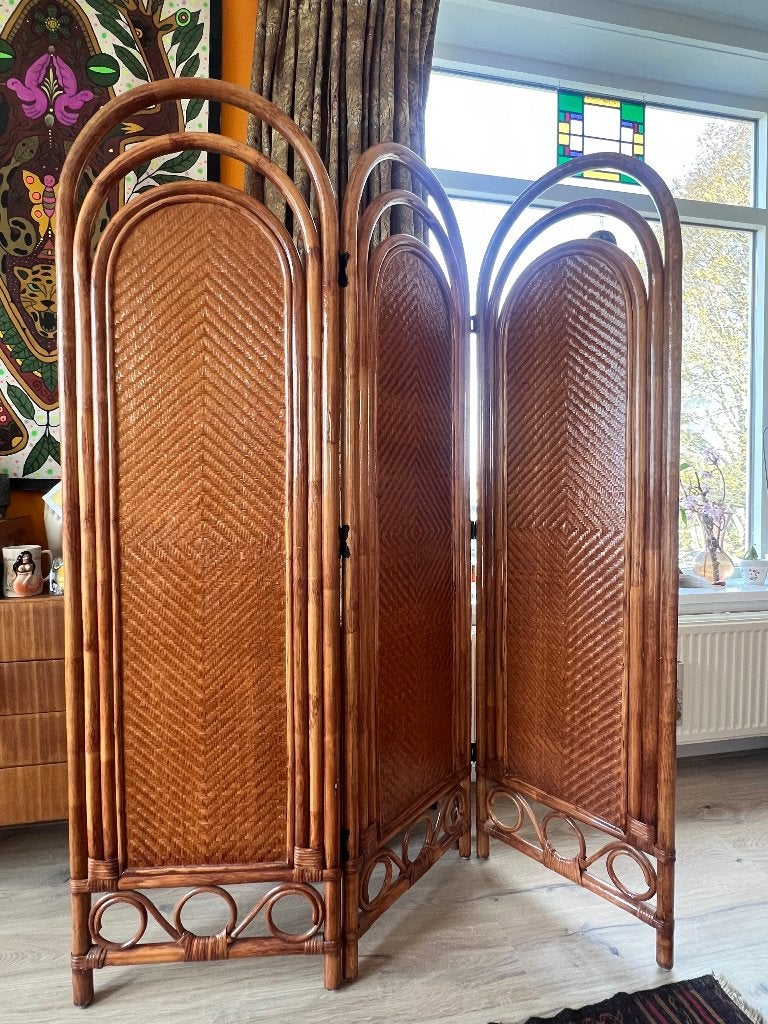Rotan kamerscherm, Huis en Inrichting, Woonaccessoires | Kamerschermen, Ophalen, Gebruikt