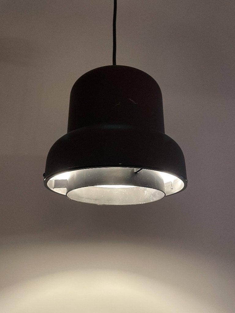 Vintage Dijkstra stijl metalen hanglamp Bruin (Jaren 70 ), Gebruikt, Vintage, Metaal, E27 (groot)