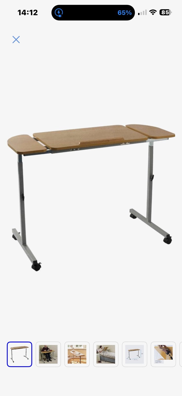 Luxe kantelbare bed- en stoeltafel, Ophalen, Zo goed als nieuw