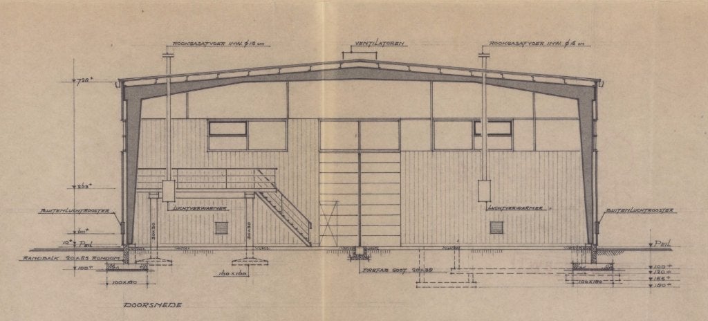 Gedemonteerde hal staalconstructie 21x29m¹ – 7,25 goothoogte, Ophalen